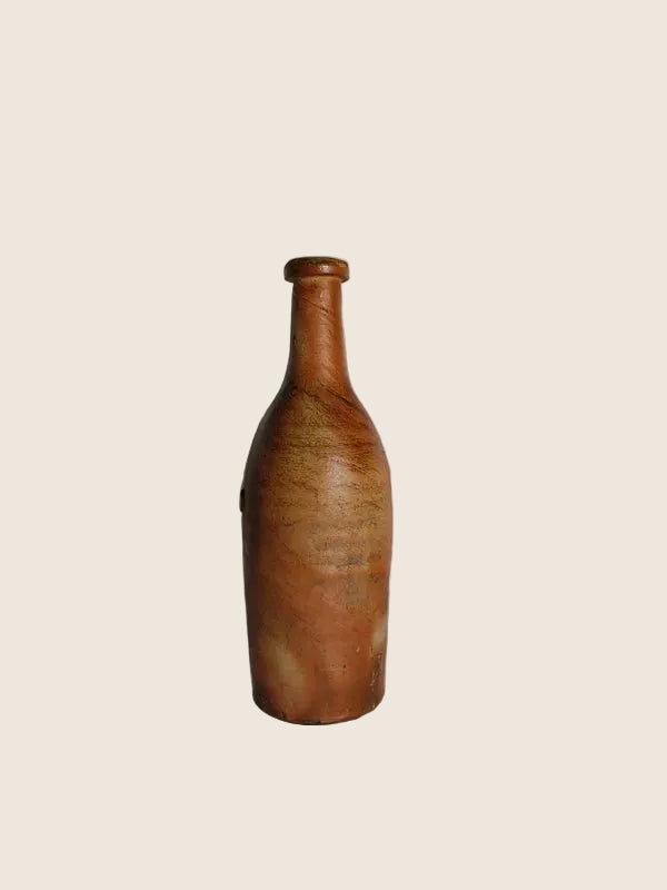 Bouteille de Cidre Ancienne en Grès – Artisanat Normand (Fin XIXe) - LVR