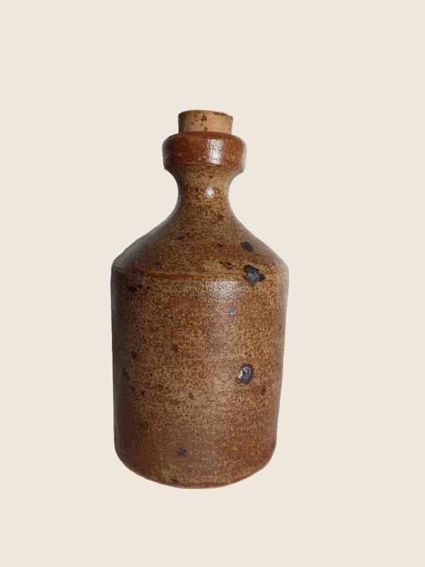 Petite Bouteille en Grès Pyrité – Design Brut & Authentique (Vintage 50s-70s) - LVR