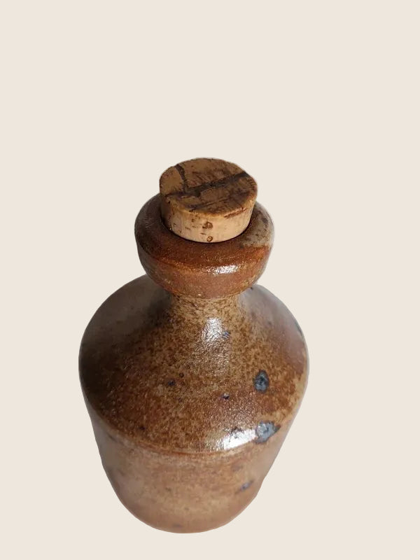 Petite Bouteille en Grès Pyrité – Design Brut & Authentique (Vintage 50s-70s) - LVR