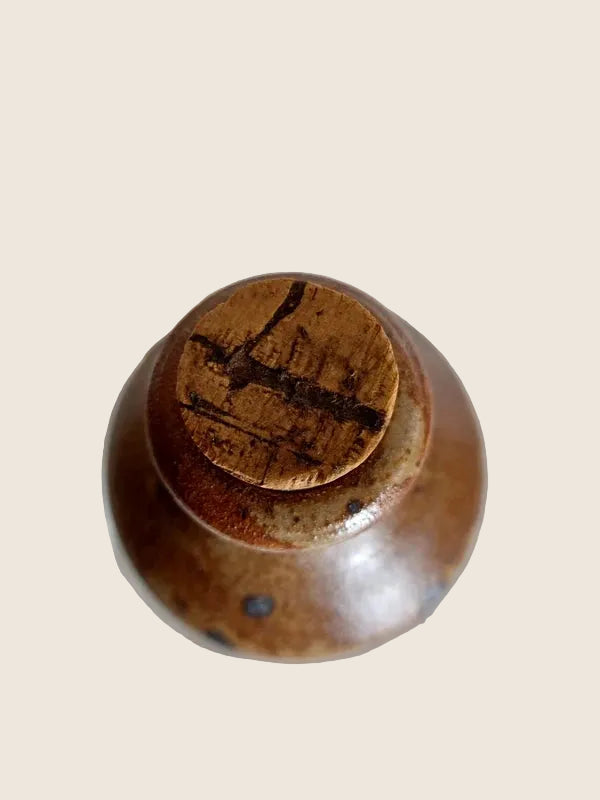 Petite Bouteille en Grès Pyrité – Design Brut & Authentique (Vintage 50s-70s) - LVR