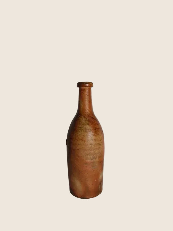 Bouteille de Cidre Ancienne en Grès – Artisanat Normand (Fin XIXe) - LVR