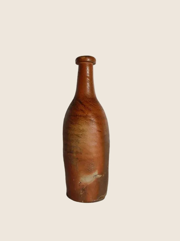 Bouteille de Cidre Ancienne en Grès – Artisanat Normand (Fin XIXe) - LVR