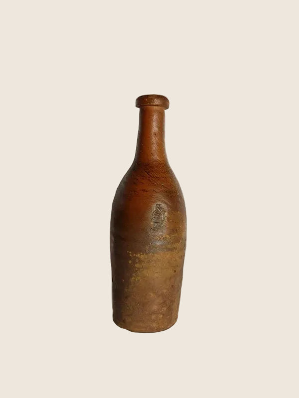 Bouteille de Cidre Ancienne en Grès – Artisanat Normand (Fin XIXe) - LVR