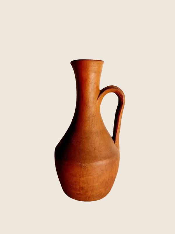 Grande Cruche Anthropomorphe en Terre Cuite – Artisanat XIXe Siècle - LVR