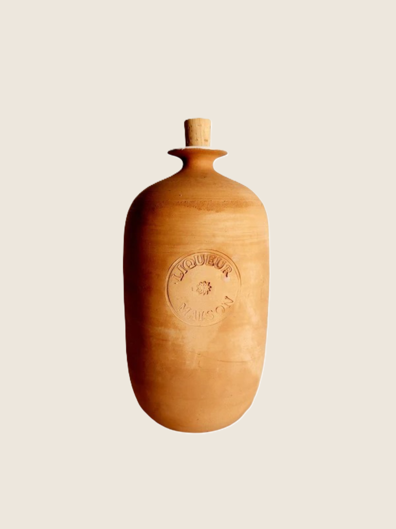 Bouteille "Liqueur Maison" en Terracotta – Artisanat Rustique & Authentique - LVR