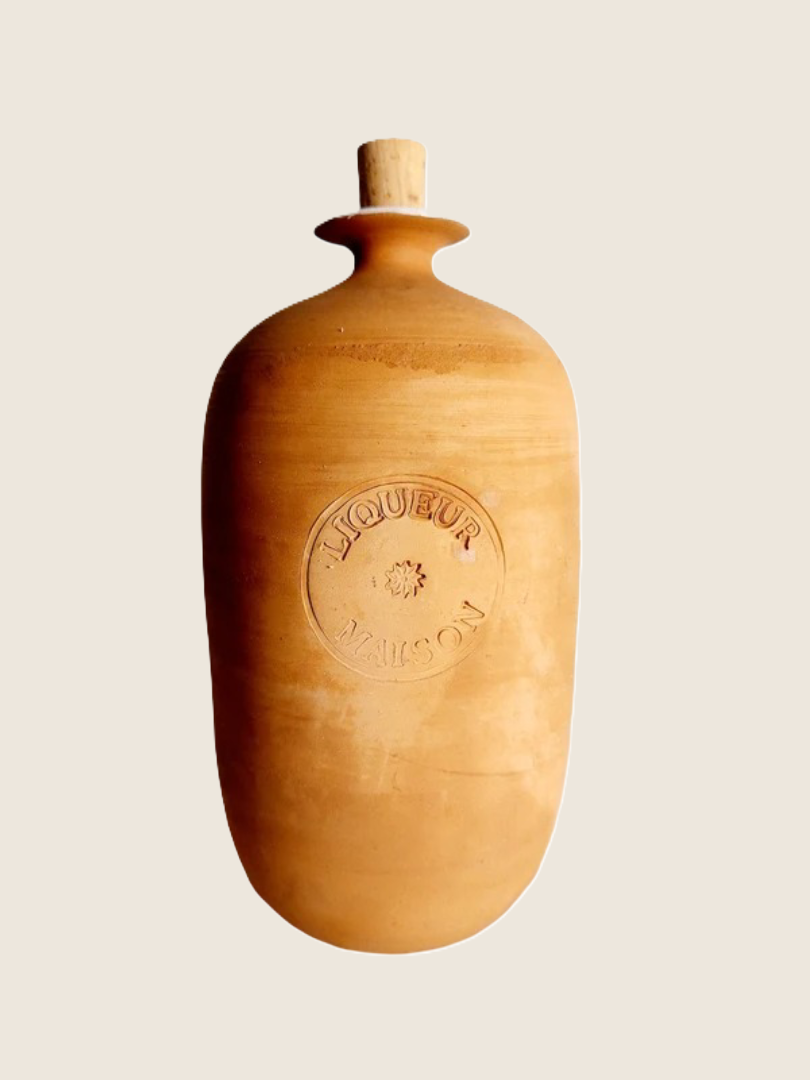Bouteille "Liqueur Maison" en Terracotta – Artisanat Rustique & Authentique - LVR