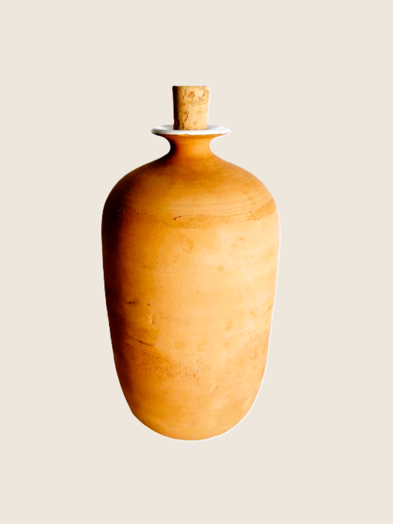 Bouteille "Liqueur Maison" en Terracotta – Artisanat Rustique & Authentique - LVR