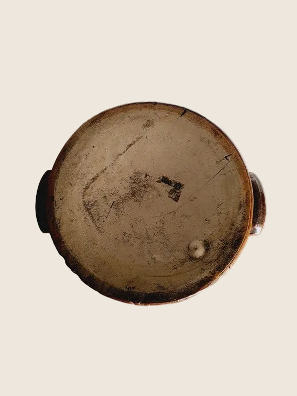Ancien Saloir Traditionnel en Grès & Terre Cuite – Pièce Massive (3,6 kg) - LVR