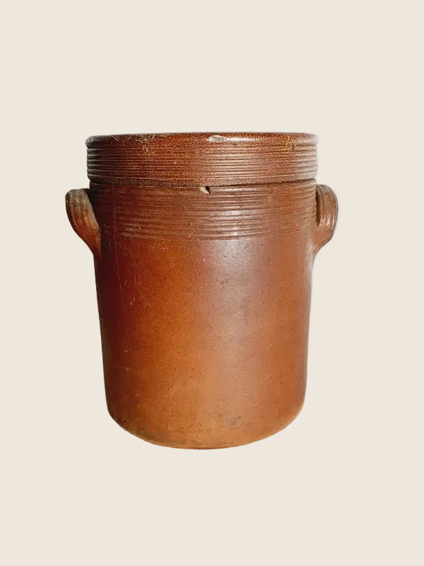 Petit Saloir Traditionnel en Terre Cuite Vernissée – Format Compact (1,6 kg) - LVR