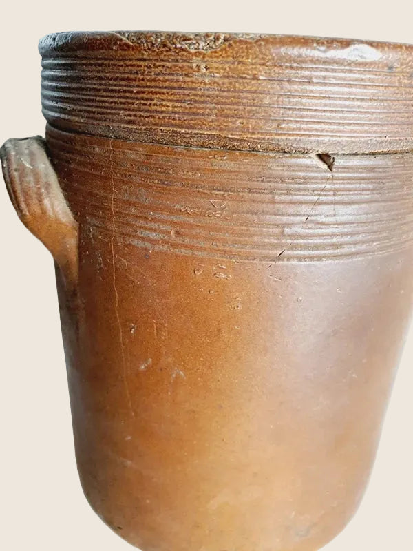 Petit Saloir Traditionnel en Terre Cuite Vernissée – Format Compact (1,6 kg) - LVR