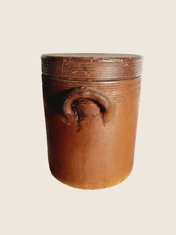 Petit Saloir Traditionnel en Terre Cuite Vernissée – Format Compact (1,6 kg) - LVR