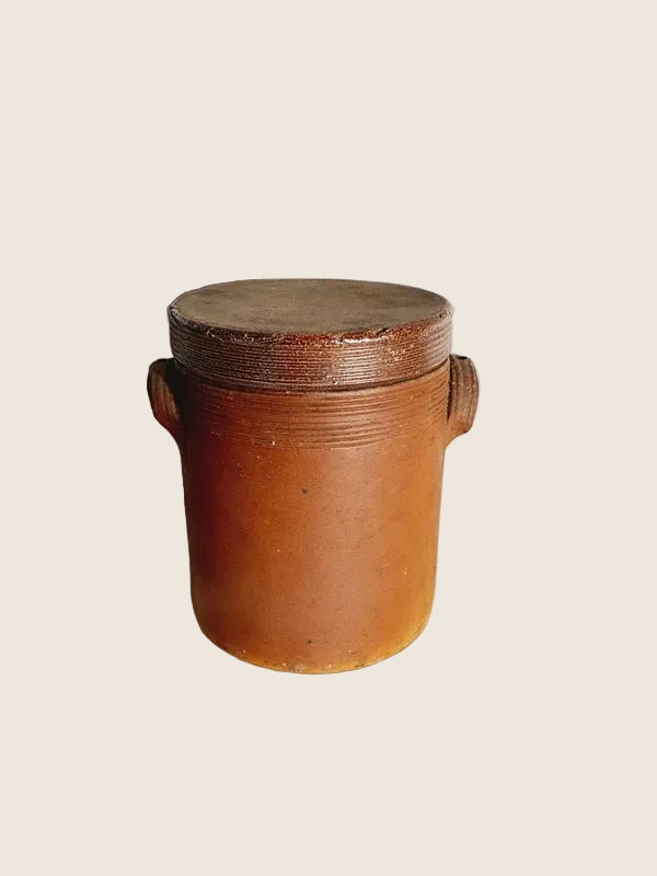 Petit Saloir Traditionnel en Terre Cuite Vernissée – Format Compact (1,6 kg) - LVR
