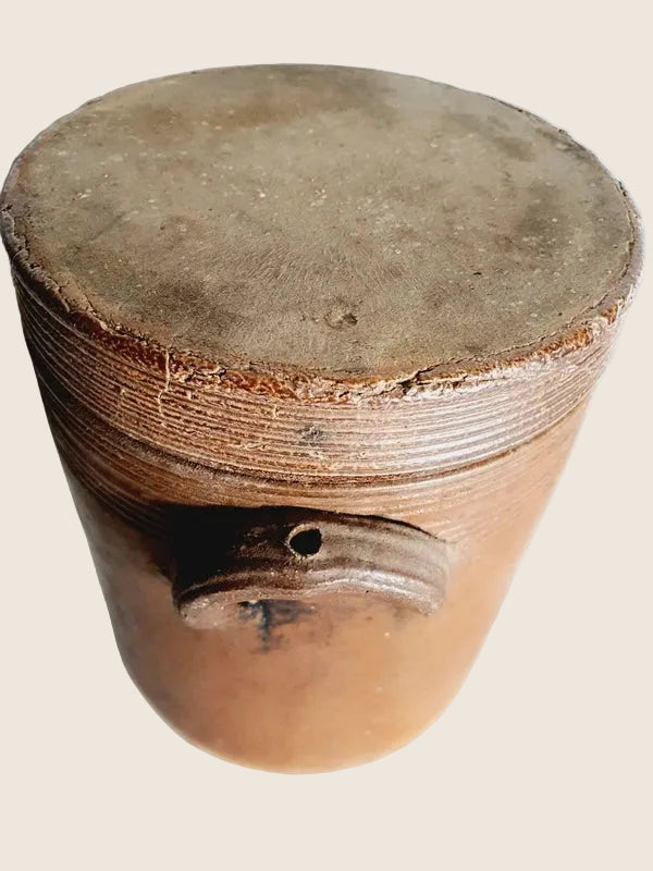 Petit Saloir Traditionnel en Terre Cuite Vernissée – Format Compact (1,6 kg) - LVR