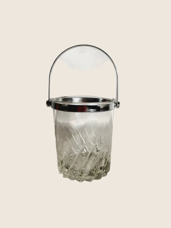 Seau à Glace Luminarc "Flamenco" – Design Géométrique & Anse Argentée (70s) - LVR