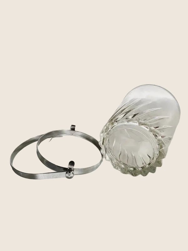 Seau à Glace Luminarc "Flamenco" – Design Géométrique & Anse Argentée (70s) - LVR