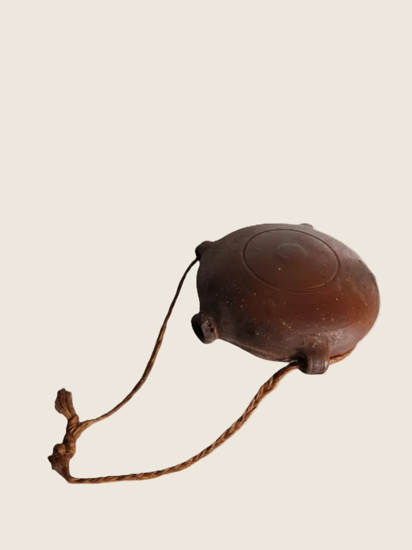 Gourde "Crapaud" de Moissonneur en Grès – XIXe Siècle (Art Populaire) Numérotée - LVR