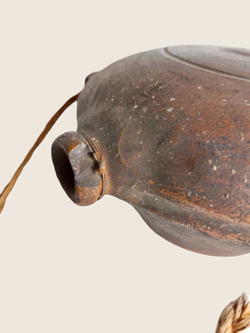 Gourde "Crapaud" de Moissonneur en Grès – XIXe Siècle (Art Populaire) Numérotée - LVR