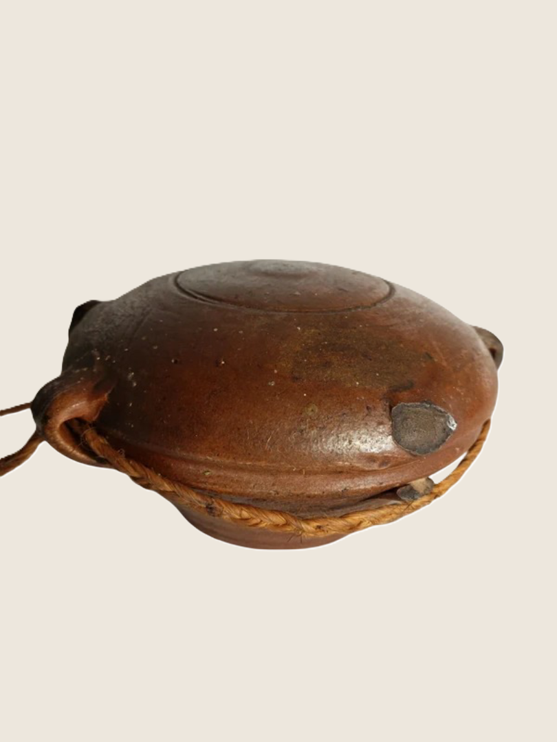 Gourde "Crapaud" de Moissonneur en Grès – XIXe Siècle (Art Populaire) Numérotée - LVR