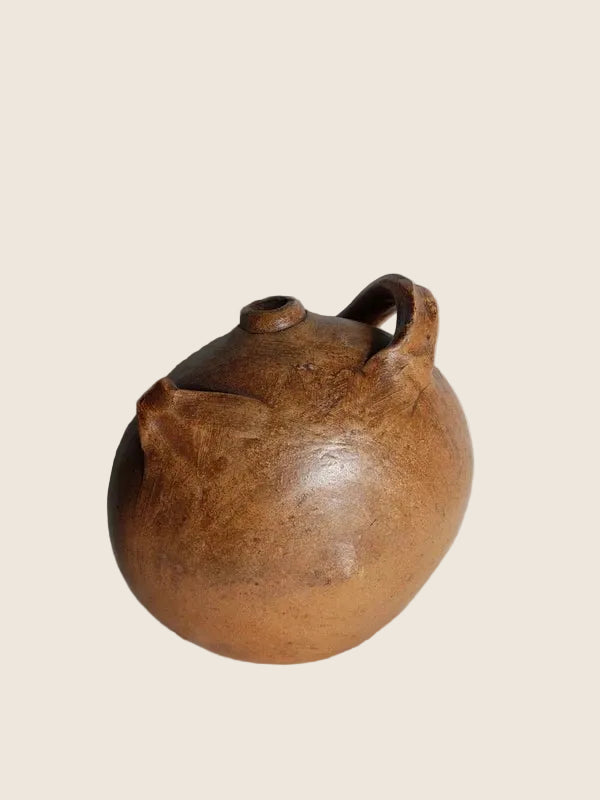 Gourde "Crapaud" de Moissonneur – Grès du Beauvaisis (Fin XIXe) - LVR