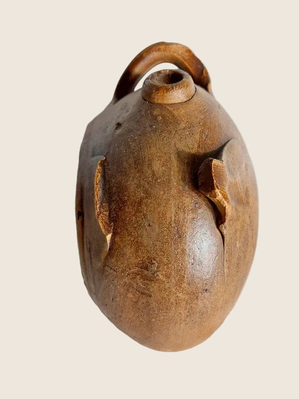 Gourde "Crapaud" de Moissonneur – Grès du Beauvaisis (Fin XIXe) - LVR