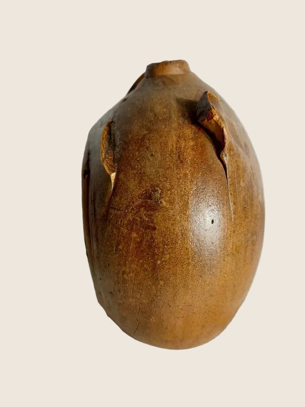 Gourde "Crapaud" de Moissonneur – Grès du Beauvaisis (Fin XIXe) - LVR