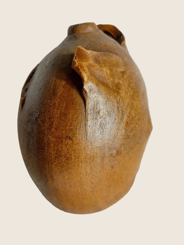 Gourde "Crapaud" de Moissonneur – Grès du Beauvaisis (Fin XIXe) - LVR