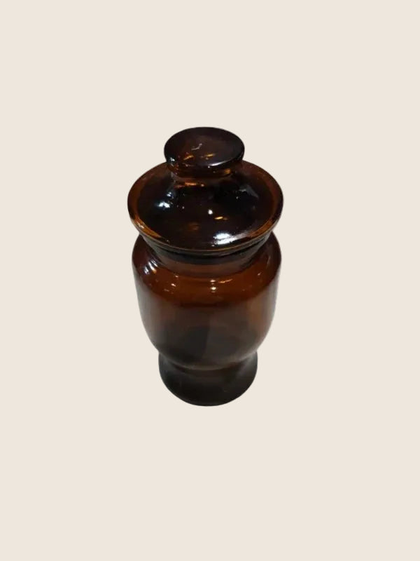 Bocal Apothicaire Vintage LEVER – Verre Ambré Belge (Années 70) - LVR