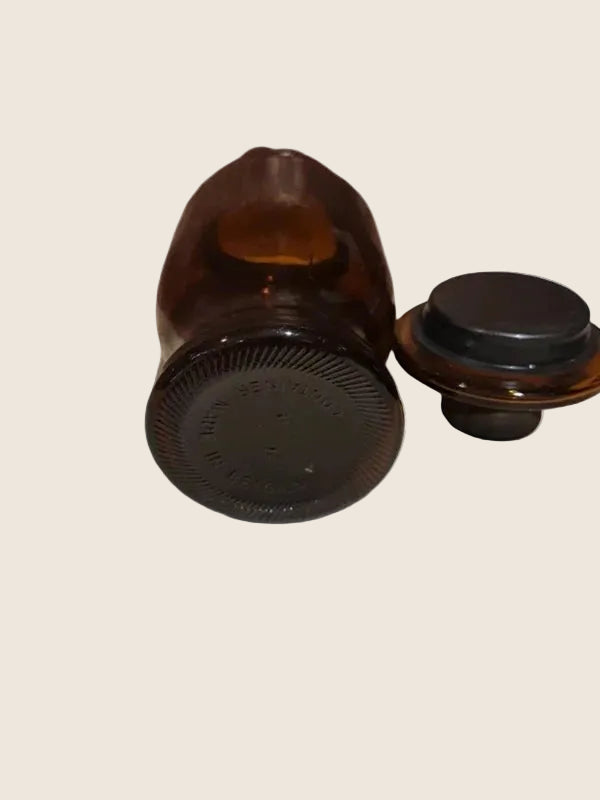 Bocal Apothicaire Vintage LEVER – Verre Ambré Belge (Années 70) - LVR