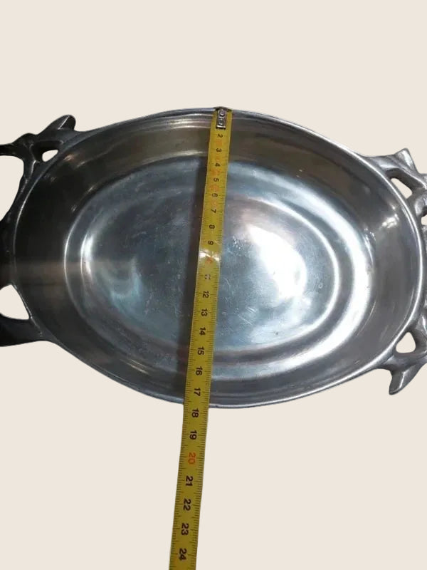 Plateau de Service Artisanal Mexicain en Aluminium Ciselé – Vintage 80s-90s - LVR