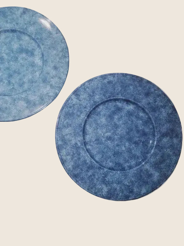 Trio de Plats de Présentation Christofle – Orfèvrerie de Luxe Gris-Bleu (31,5cm) - LVR