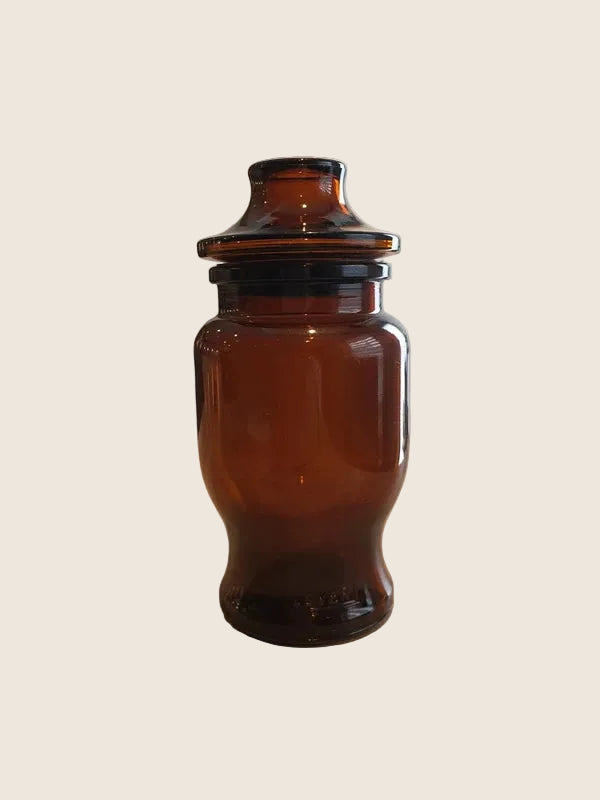 Bocal Apothicaire Vintage LEVER – Verre Ambré Belge (Années 70) - LVR