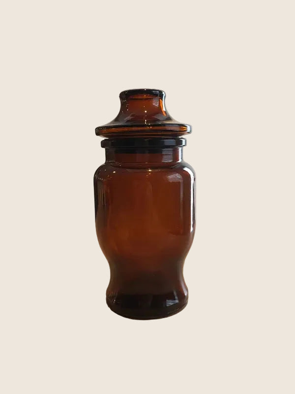 Bocal Apothicaire Vintage LEVER – Verre Ambré Belge (Années 70) - LVR