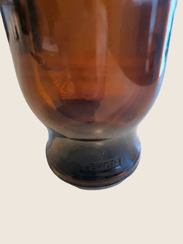 Bocal Apothicaire Vintage LEVER – Verre Ambré Belge (Années 70) - LVR