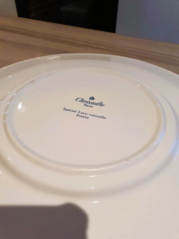 Trio de Plats de Présentation Christofle – Orfèvrerie de Luxe Gris-Bleu (31,5cm) - LVR