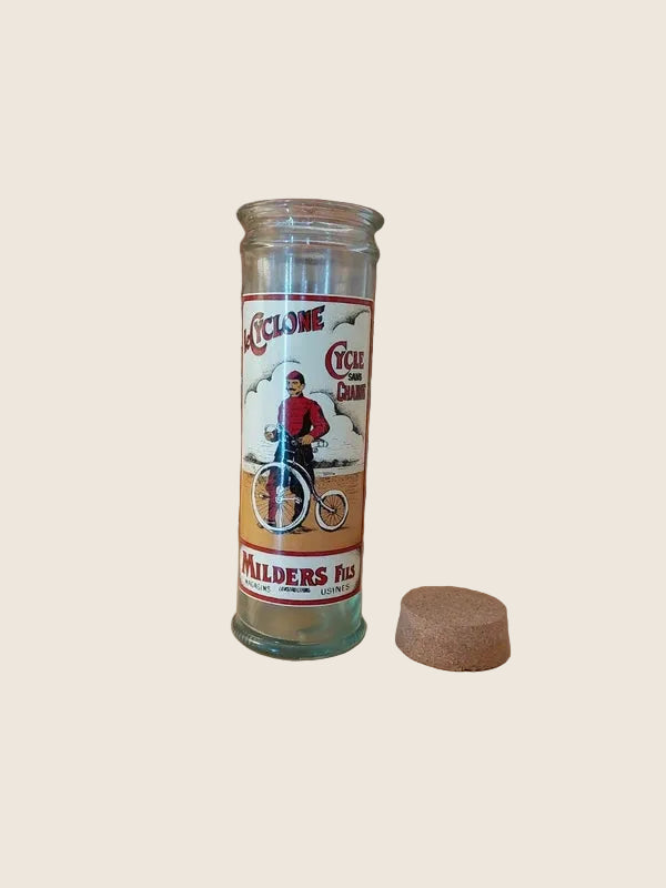 Grand Bocal à Pâtes Vintage "Milders Fils - Le Cyclone" – Verre & Bouchon Liège (31,5 cm) - LVR