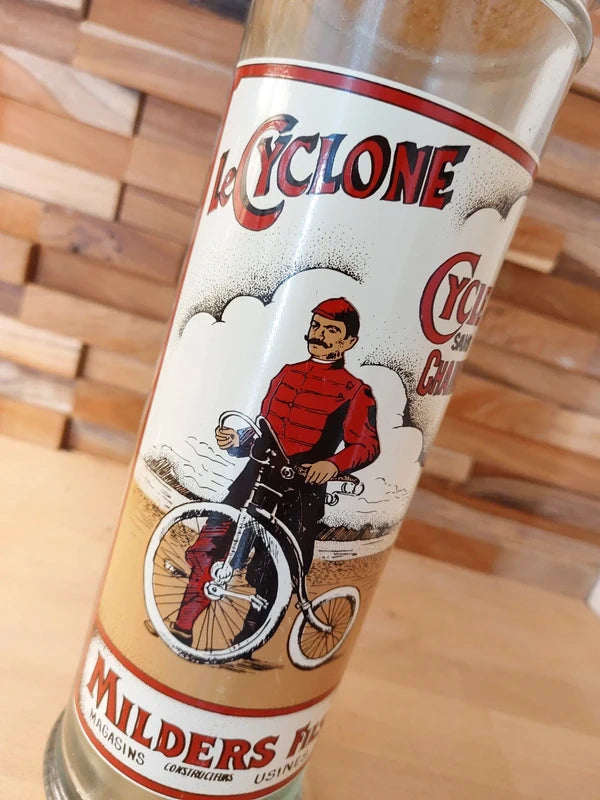 Grand Bocal à Pâtes Vintage "Milders Fils - Le Cyclone" – Verre & Bouchon Liège (31,5 cm) - LVR
