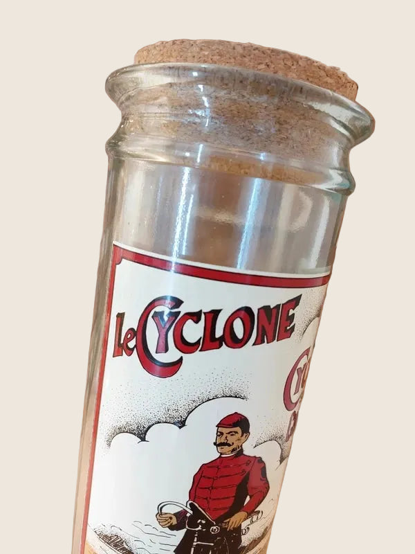 Grand Bocal à Pâtes Vintage "Milders Fils - Le Cyclone" – Verre & Bouchon Liège (31,5 cm) - LVR