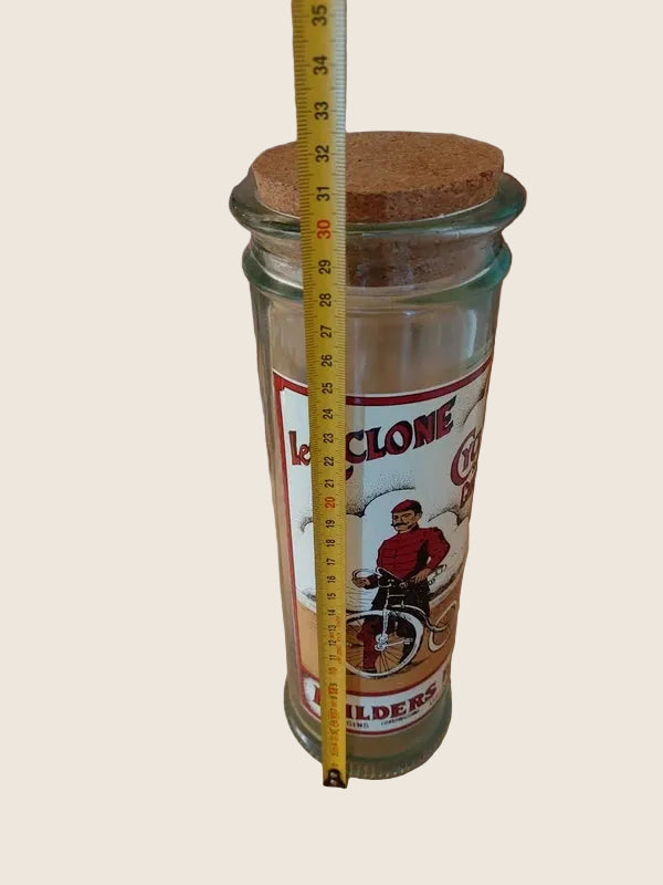 Grand Bocal à Pâtes Vintage "Milders Fils - Le Cyclone" – Verre & Bouchon Liège (31,5 cm) - LVR
