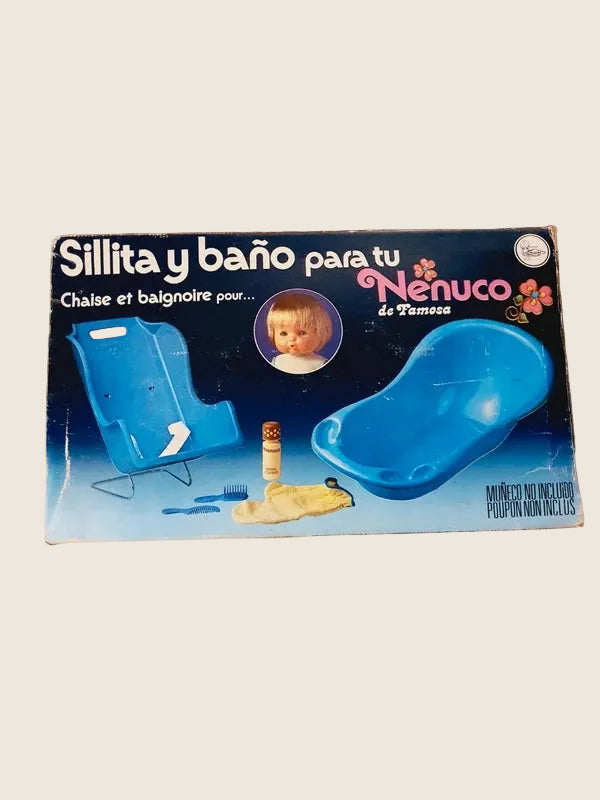 Set Vintage Nenuco : Chaise Haute & Baignoire – Famosa (1980) avec Boîte d'Origine - LVR