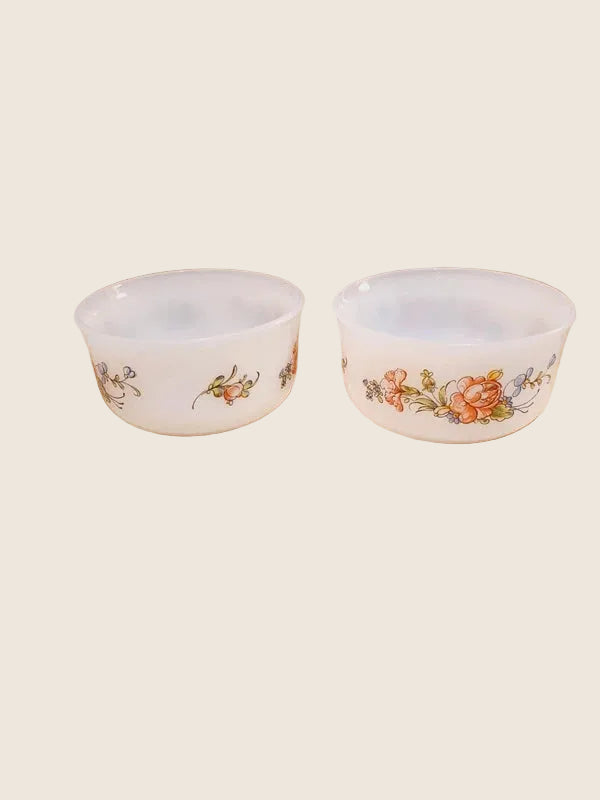 Duo de Ramequins Arcopal "Fruits de France" – Verre Opale Vintage (70s) - LVR