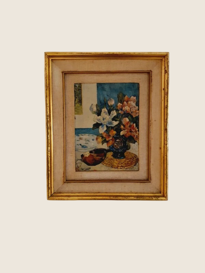 Tableau Nature Morte "Bouquet Floral" – Cadre Doré Classique (32 x 26 cm) - LVR