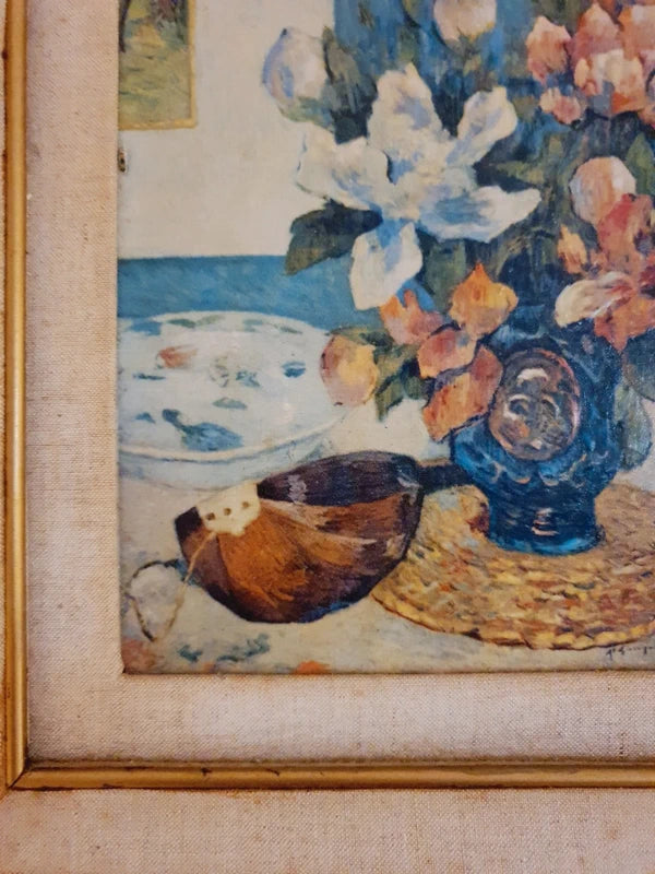 Tableau Nature Morte "Bouquet Floral" – Cadre Doré Classique (32 x 26 cm) - LVR