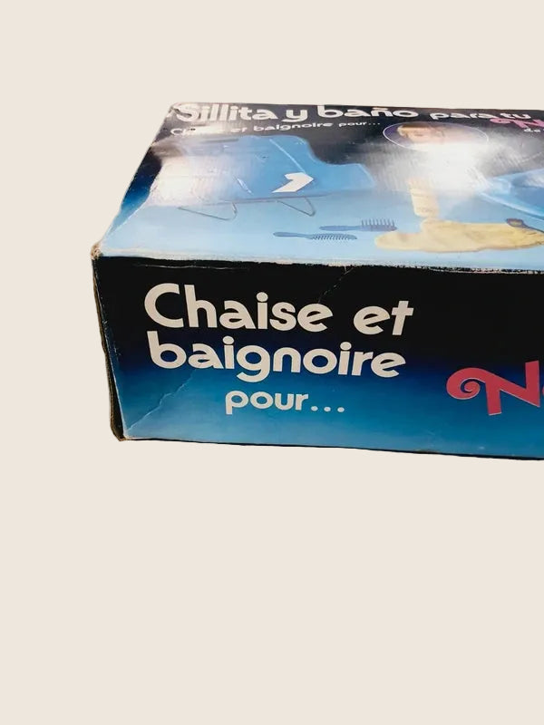 Set Vintage Nenuco : Chaise Haute & Baignoire – Famosa (1980) avec Boîte d'Origine - LVR