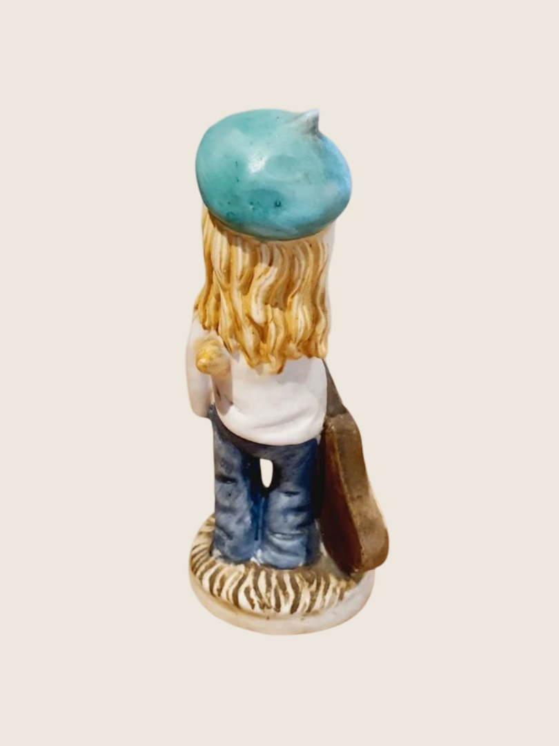 Figurine Vintage "Titi Parisien" – Fillette Gavroche & Baguette (Style Michel Thomas) - LVR