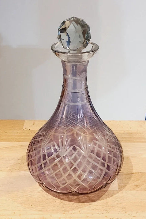 Carafe en Cristal Taillé Violet Améthyste : L'Éclat des Sixties 💜 - LVR