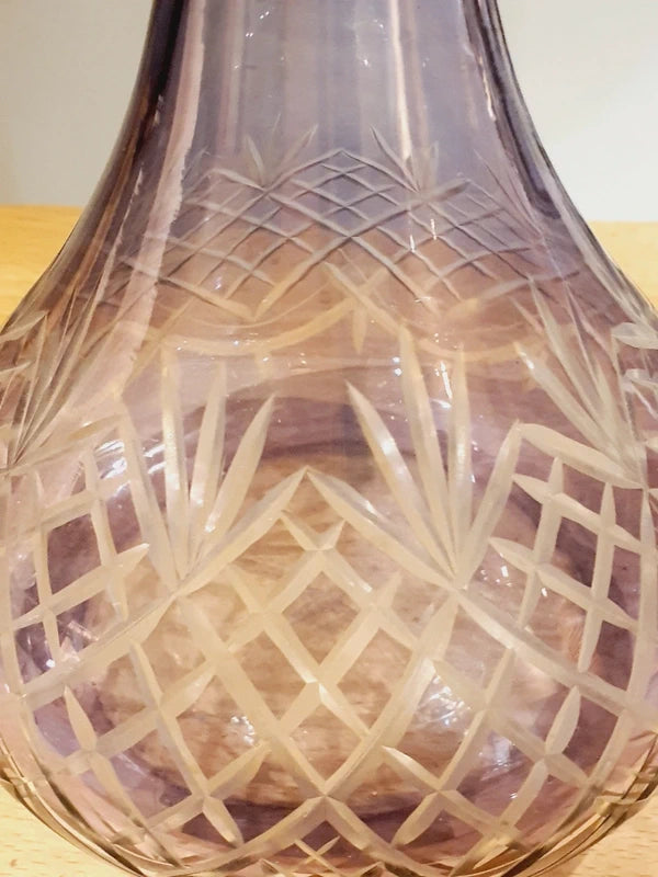 Carafe en Cristal Taillé Violet Améthyste : L'Éclat des Sixties 💜 - LVR