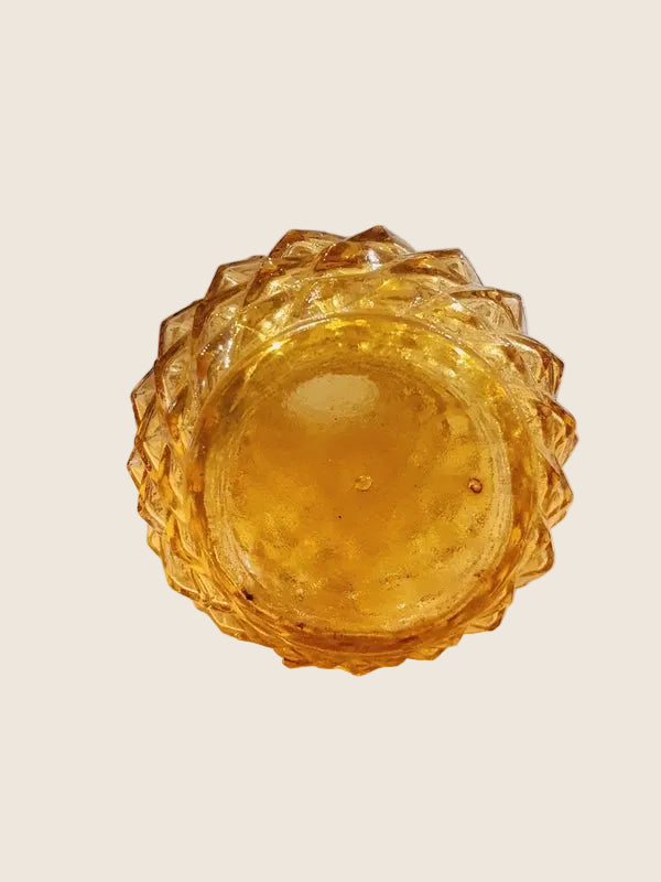 Grand Vase Ambré "Pointe de Diamant" : Éclat Vintage (60-70's) - LVR