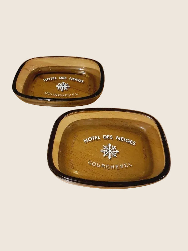 Duo Collector Courchevel 1850 : Coupelles "Hôtel des Neiges" par Opalex (1965) - LVR
