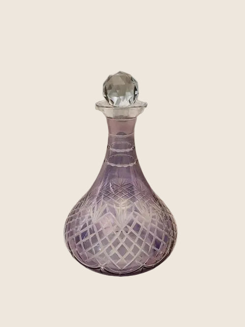Carafe en Cristal Taillé Violet Améthyste : L'Éclat des Sixties 💜 - LVR
