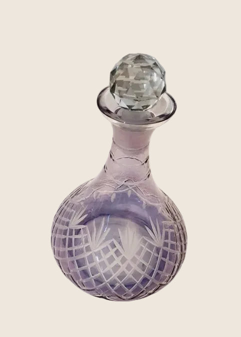 Carafe en Cristal Taillé Violet Améthyste : L'Éclat des Sixties 💜 - LVR